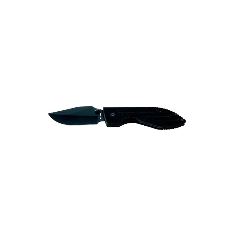 KaBar 3072 Warthog  3 Folding Clip Point Plain Black 420HC SS Blade Black G10 Handle Includes Pocket Clip