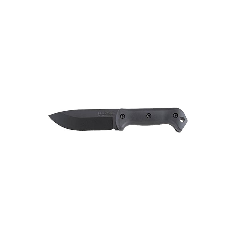 KaBar BK2 Becker Campanion 5.25 Fixed Clip Point Drop Point Plain Black 1095 CroVan Blade Black Ultramid Handle Includes Sheath