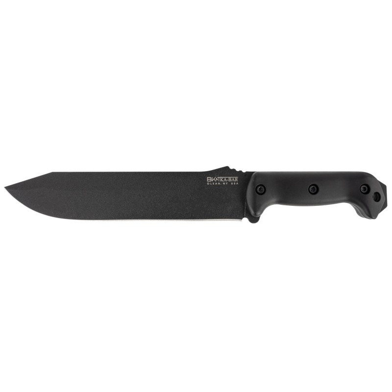 KaBar BK9 Becker Combat Bowie 9.25 Fixed Clip Point Plain Black 1095 CroVan Blade Black Ultramid Handle Includes Sheath