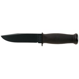 KaBar 2221 Mark I  5.13 Fixed Clip Point Plain Black 1095 CroVan Blade Black Kraton G Handle Includes Sheath