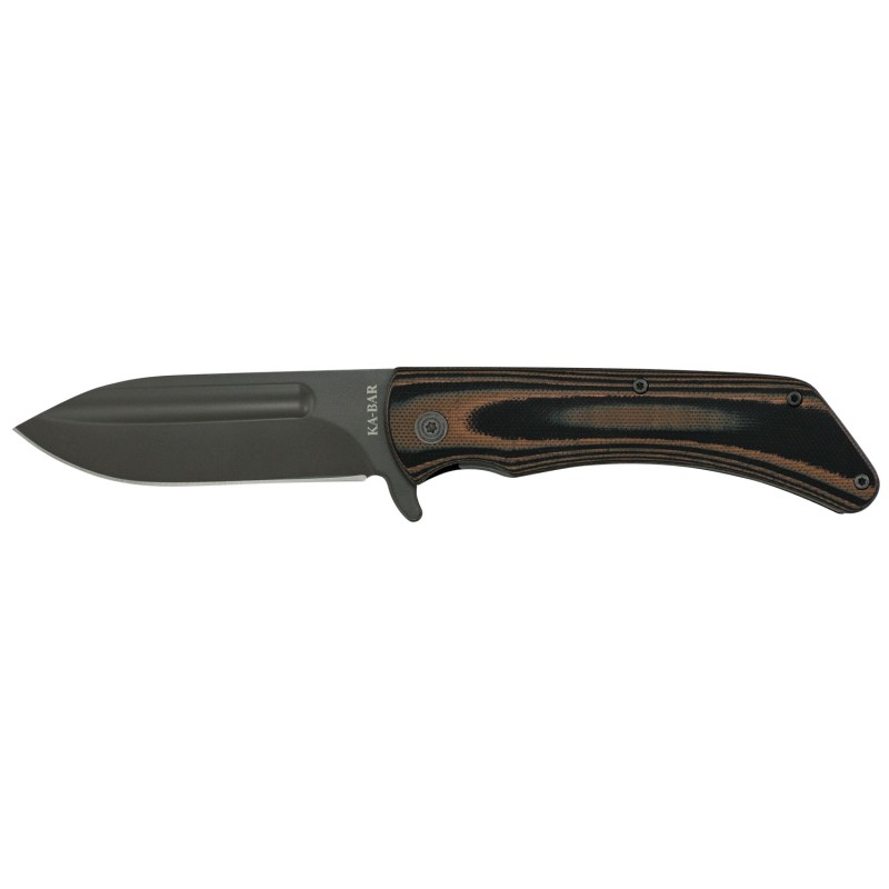 KaBar 3066 Mark 98  3.50 Folding Spear Point Plain Black 5Cr15MoV SS Blade MultiColor G10 Handle