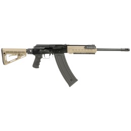 Kalashnikov USA KS12TFDE KS12T  Full Size Frame 12 Gauge SemiAuto 3 101 18.25 Black Steel Threaded Barrel Black Flat Dark Earth 