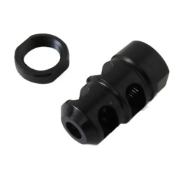 KelTec PLRSU582 PLR22 Muzzle Brake Kit Black Steel with 1228 tpi Threads for 22 LR KelTec PLR16