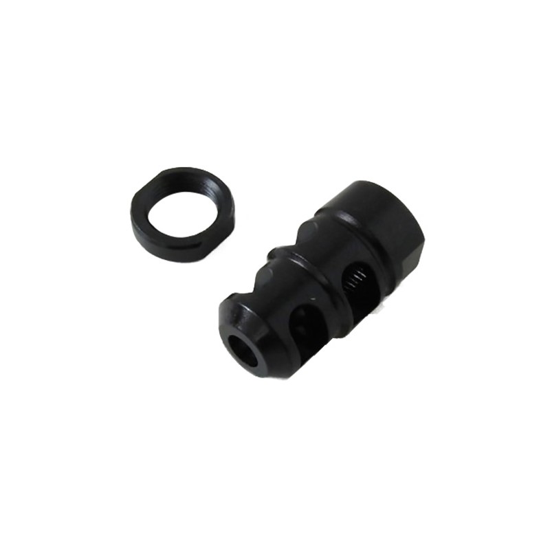 KelTec PLRSU582 PLR22 Muzzle Brake Kit Black Steel with 1228 tpi Threads for 22 LR KelTec PLR16