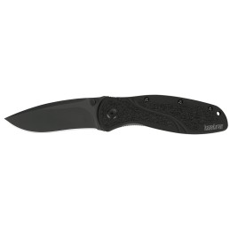 Kershaw 1670BLK Blur  3.40 Folding Drop Point wRecurve Plain Black DLC 14C28N Steel Blade Black Anodized Aluminum Handle Include