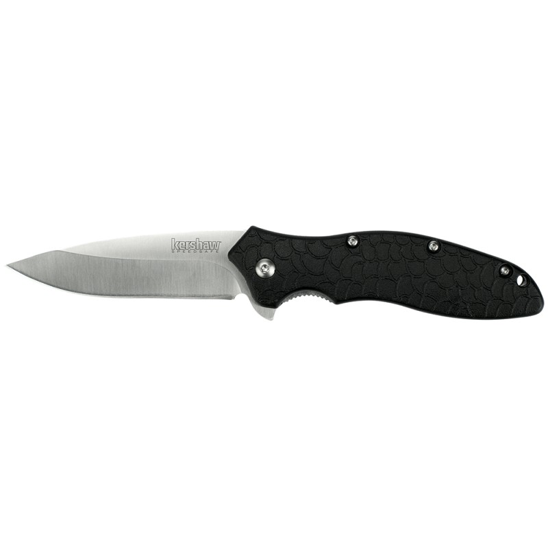 Kershaw 1830 OSO Sweet  3 Flipper Drop Point Plain Satin 8Cr13MoV SS Blade Black GFN Handle Includes Pocket Clip