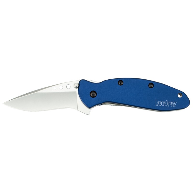 Kershaw 1620NB Scallion  2.40 Folding Drop Point Plain Bead Blasted 420HC SS Blade Navy Blue Anodized Aluminum Handle Includes P