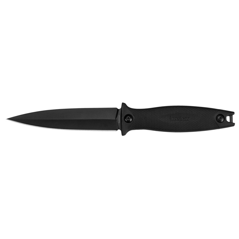 Kershaw 4007 Secret Agent  4.40 Fixed Spear Point Plain Black Oxide 8Cr13MoV SS Blade Black GlassFilled Nylon Handle Includes Sh