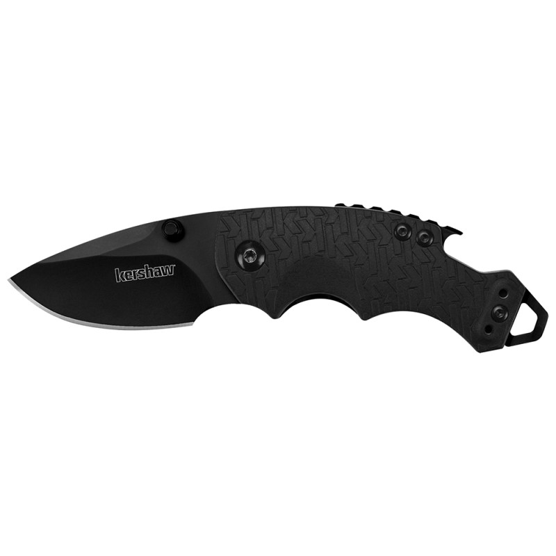 Kershaw 8700BLK Shuffle  2.40 Folding GFN Plain Black Oxide 8Cr14MoV SS Blade Black K Textured GlassFilled Nylon Handle Includes