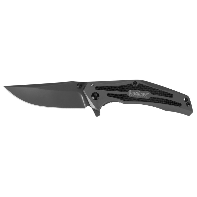 Kershaw 8300 DuoJet  3.25 Folding Clip Point Plain Gray TiCN 8Cr13MoV SS Blade Gray TiCN Stainless Steel Handle Includes Pocket 