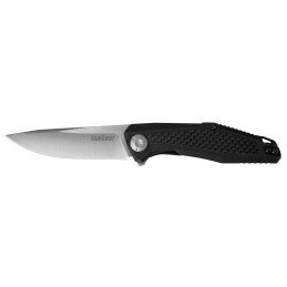 Kershaw 4037 Atmos  3 Folding Drop Point Plain Satin 8Cr13MoV SS Blade Black Textured Carbon FiberG10 Handle Includes Pocket Cli