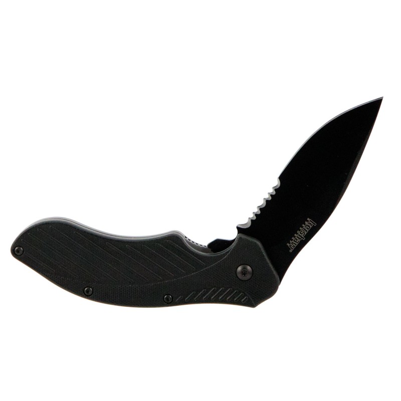 Kershaw 1605CKTST Clash  3.10 Folding Drop Point Part Serrated Black Oxide 8Cr13MoV SS Blade Black GlassFilled Nylon Handle Incl