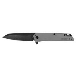 Kershaw 1365 Misdirect  2.90 Folding Reverse Tanto Plain Black Oxide Blackwash 4Cr14 Blade Gray Bead Blasted Stainless Steel Han