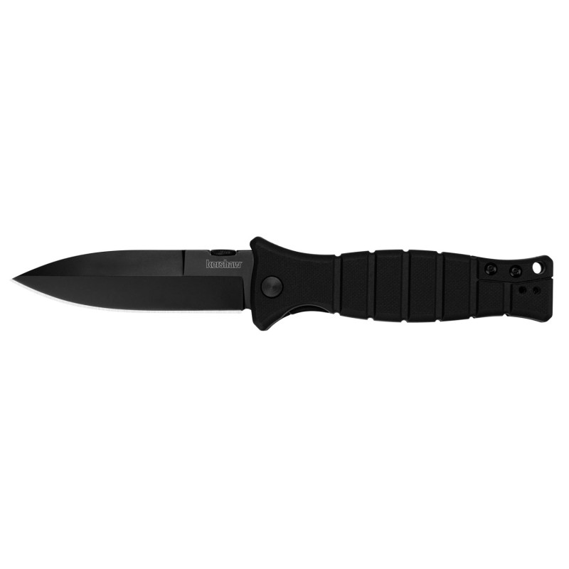 Kershaw 3425 XCOM  3.60 Folding Spear Point Plain Black Oxide 8Cr13MoV SS Blade Black GlassFilled Nylon Handle Includes Pocket C