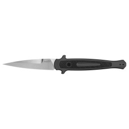 Kershaw 7150 Launch 8 3.50 Folding Spear Point Plain Stonewashed CPM 154 SS Blade Gray wInsert AluminumCarbon Fiber Handle Inclu