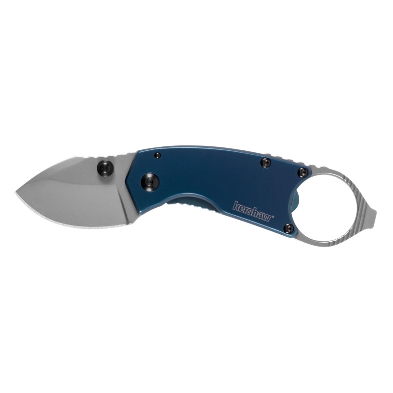 Kershaw 8710 Antic  1.70 Folding Drop Point Plain Bead Blasted 8Cr13MoV SS Blade Blue PVD Stainless Steel Handle Includes Pocket