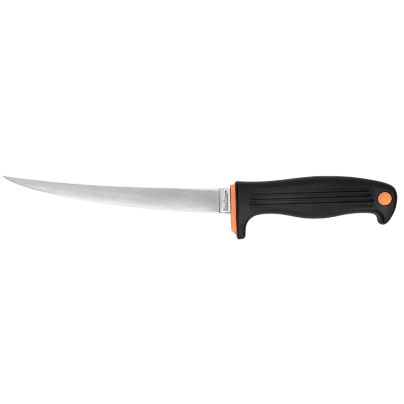 Kershaw 1257X Clearwater  7 Fixed Fillet Plain Satin 420J2 SS Blade Black Copolymer Handle Includes Sheath