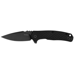 Kershaw 1407 Conduit  2.90 Folding Spear Point Plain Black Oxide 8Cr13MoV SS BladeBlacked Out Texture GlassFilled Nylon Handle I