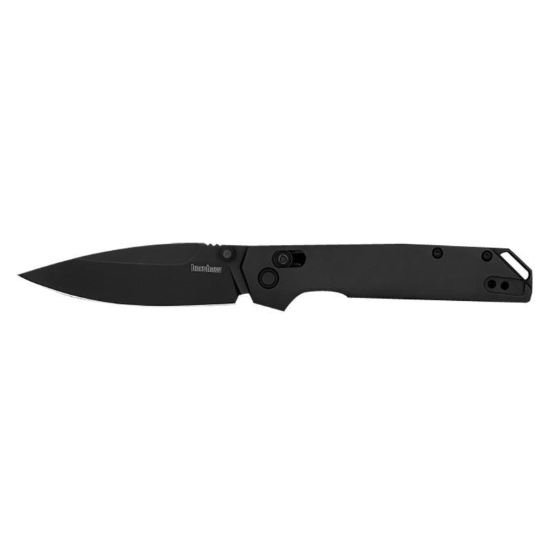 Kershaw 2038BLK Iridium  3.40 Folding Spear Point Plain SatinStonewashed D2 Steel Blade Gray Anodized Aluminum Handle Includes P