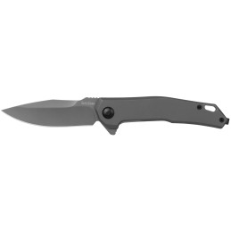 Kershaw 5570 Helitack  3.26 Flipper Drop Point Plain Gray PVD Coated 8Cr13MoV SS Blade Gray PVD Stainless Steel Handle