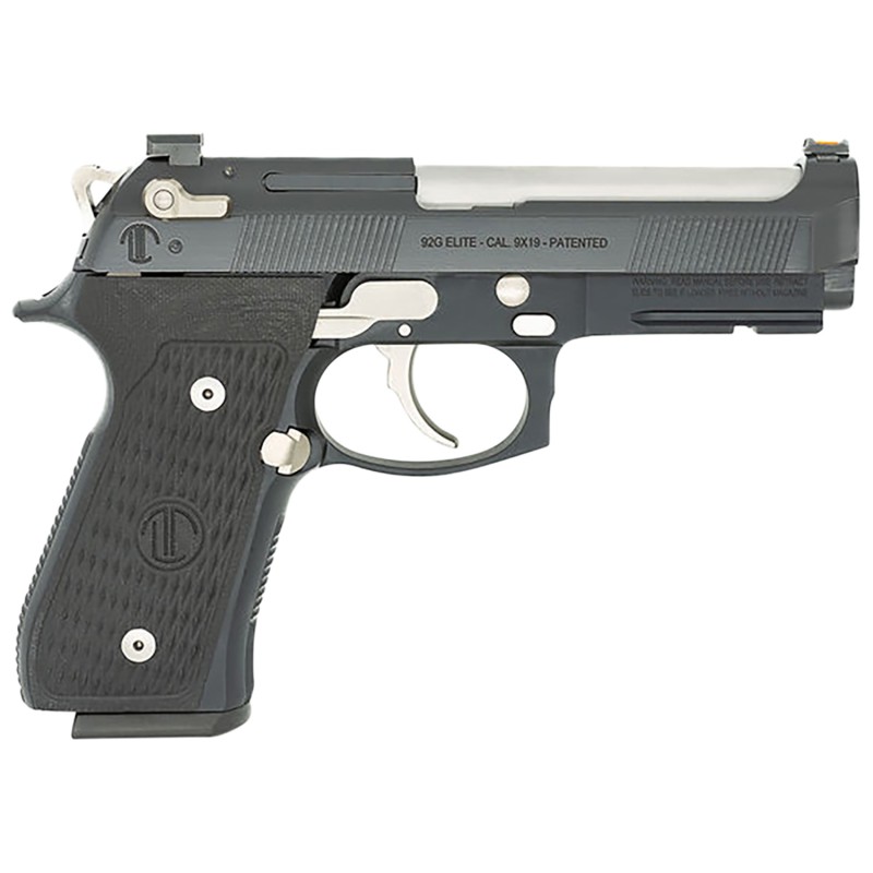 Langdon Tactical Tech LTT92ETJNP3 92 Elite LTT  9mm Luger 181 4.70 Stainless Target Crown Steel Barrel Black Serrated Steel Slid