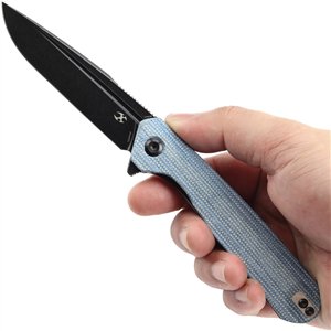 Qilin Linerlock Blue Micarta