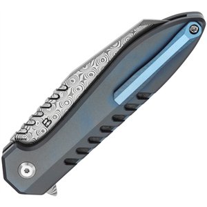 Kosame Button Lock Damascus