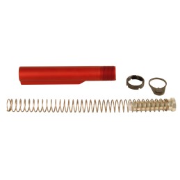 LBE Unlimited MILBUFKTRED MilSpec Buffer Tube Kit  6 Position AR15 Red