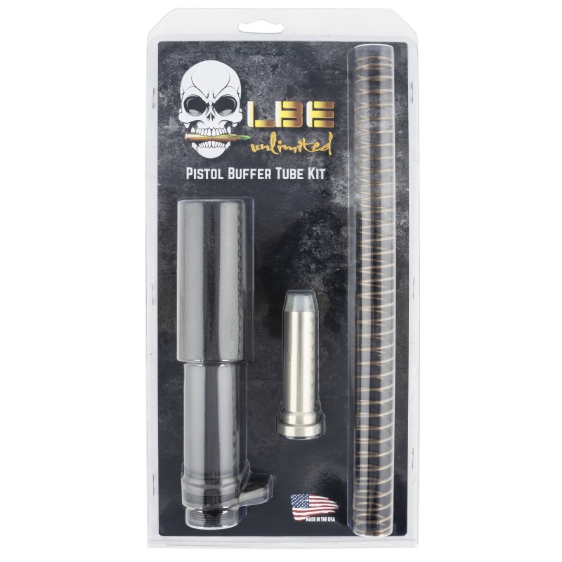 LBE Unlimited PBUFKTCG Pistol Buffer Tube Kit  Gray ARPlatform