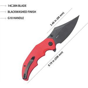 Ceto Camp Linerlock Red G10