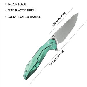 Nova Framelock Green Titanium