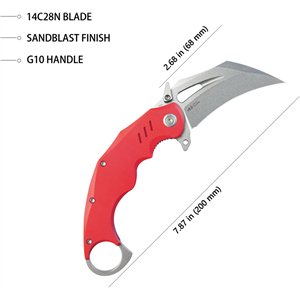 Wrath Karambit Linerlock Red