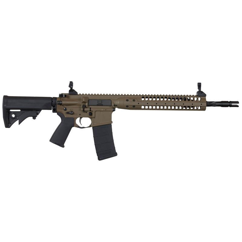 LWRC ICR5CK14PSPR Individual Carbine SPR 5.56x45mm NATO 14.70 301 Flat Dark Earth Cerakote Black Adjustable Stock Magpul MOE Gri