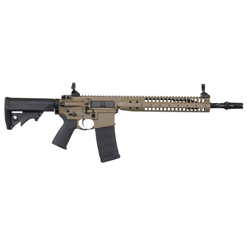 LWRC ICR5PBC14PSP Individual Carbine SPR 5.56x45mm NATO 14.70 301 Patriot Brown Black Adjustable Stock Magpul MOE Grip