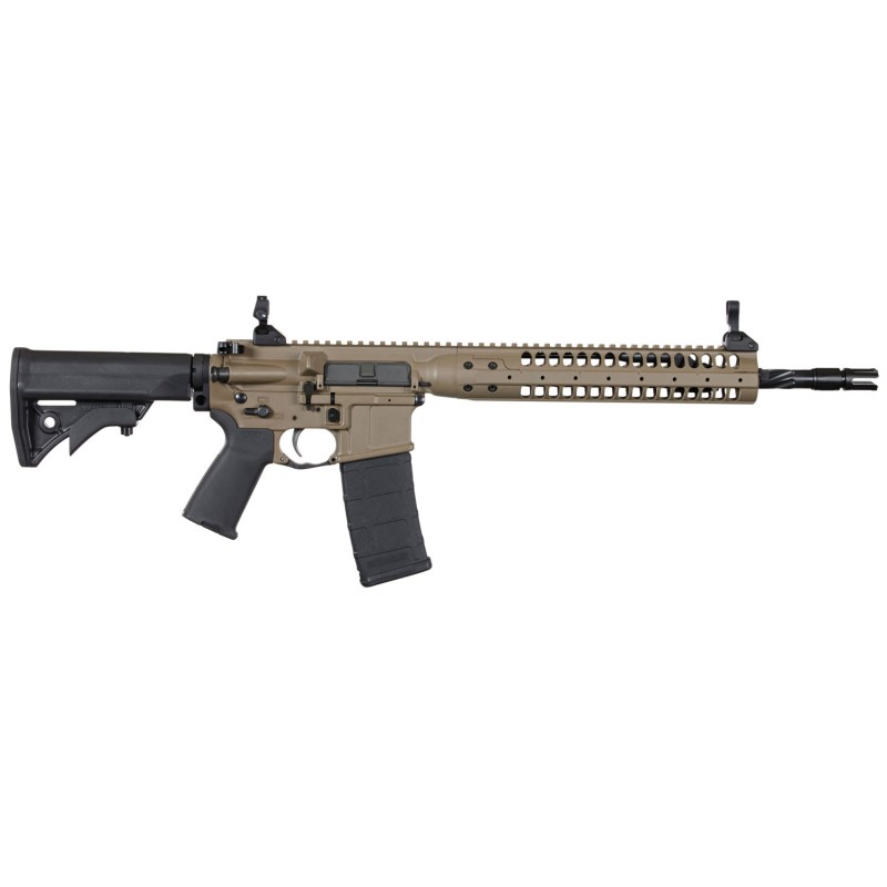 LWRC ICR5CK16SPRC Individual Carbine SPR CA Compliant 5.56x45mm NATO 16.10 101 Flat Dark Earth Cerakote Black Adjustable Stock P