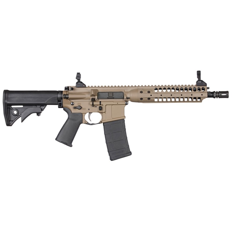 LWRC ICA5R5CK16CA Individual Carbine A5 CA Compliant 5.56x45mm NATO 16.10 101 Flat Dark Earth Cerakote Black Adjustable Stock Bl