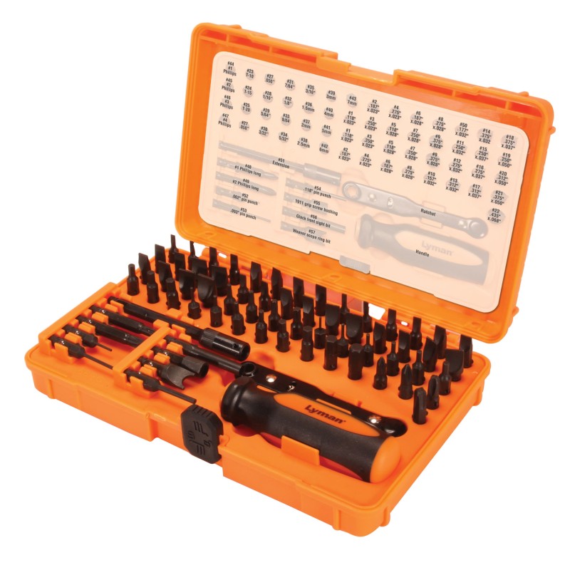 Lyman 7991361 Master Gunsmith Tool Kit Multiple Universal 68 Pieces