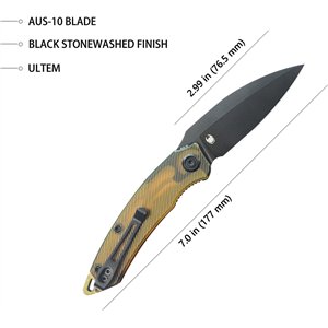 Leaf Linerlock Black Ultem