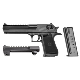 Magnum Research DE50WB6 Desert Eagle Mark XIX Conversion Combo 44 Rem Mag 50 AE 6 71 81 Black Carbon Steel Frame  Slide Black Ru