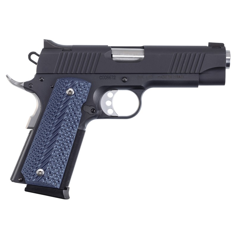 Magnum Research DE1911C 1911 C 45 ACP Caliber with 4.33 Bull Barrel 81 Capacity Overall Matte Black Finish Carbon Steel Beaverta