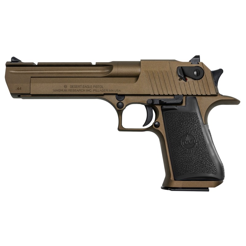 Magnum Research DE44CABB Desert Eagle Mark XIX CA Compliant 44 Rem Mag 6 81 Burnt Bronze Cerakote Carbon Steel Frame  Slide Blac