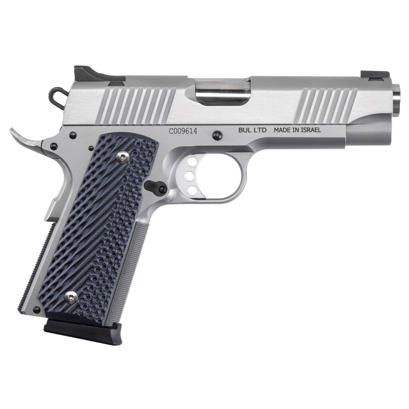 Magnum Research DE1911CSS 1911C  45 ACP 81 4.30 Stainless Steel Bull Barrel Matte Stainless Steel Serrated Slide  Frame wBeavert