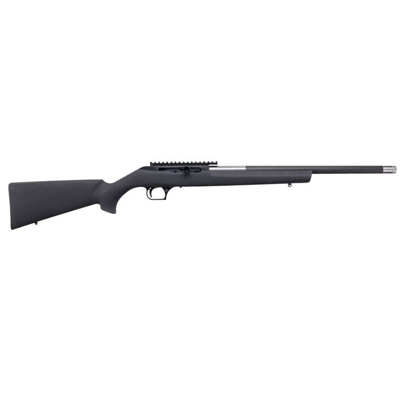 Magnum Research SBA17HMH Magnum Lite  17 HMR 19 Black Steel Threaded Barrel Black Fixed Hogue OverMolded Stock