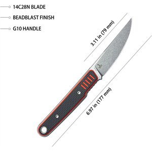 JL Fixie Fixed Blade Blk/Red