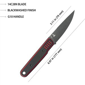 JL Fixed Blade Black/Red