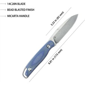 Dust Devil Fixed Blade Blue