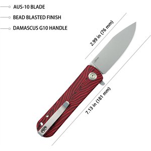 NEO Linerlock Red Damascus