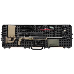 Magpul MAG1302BLK DAKA Grid Organizer Black Polypropylene for Pelican 800 Vault Double Rifle Case