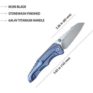 Steeltle Framelock Blue Ti
