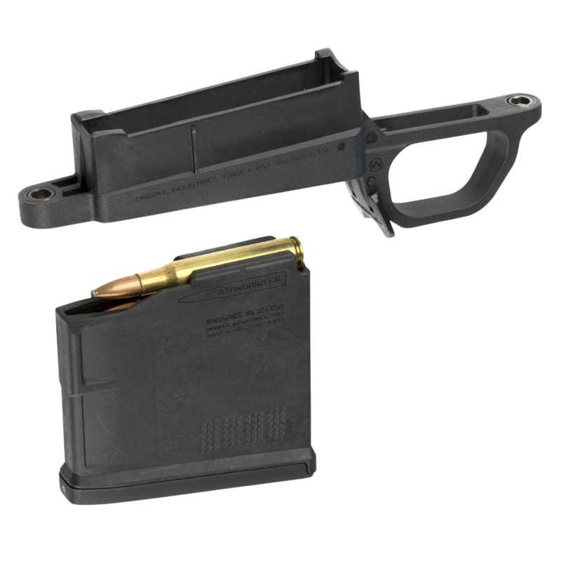 Magpul MAG489BLK Bolt Action Mag Well Hunter 700L Stock Made of Polymer w Black Finish Includes PMAG5 AC Magazine